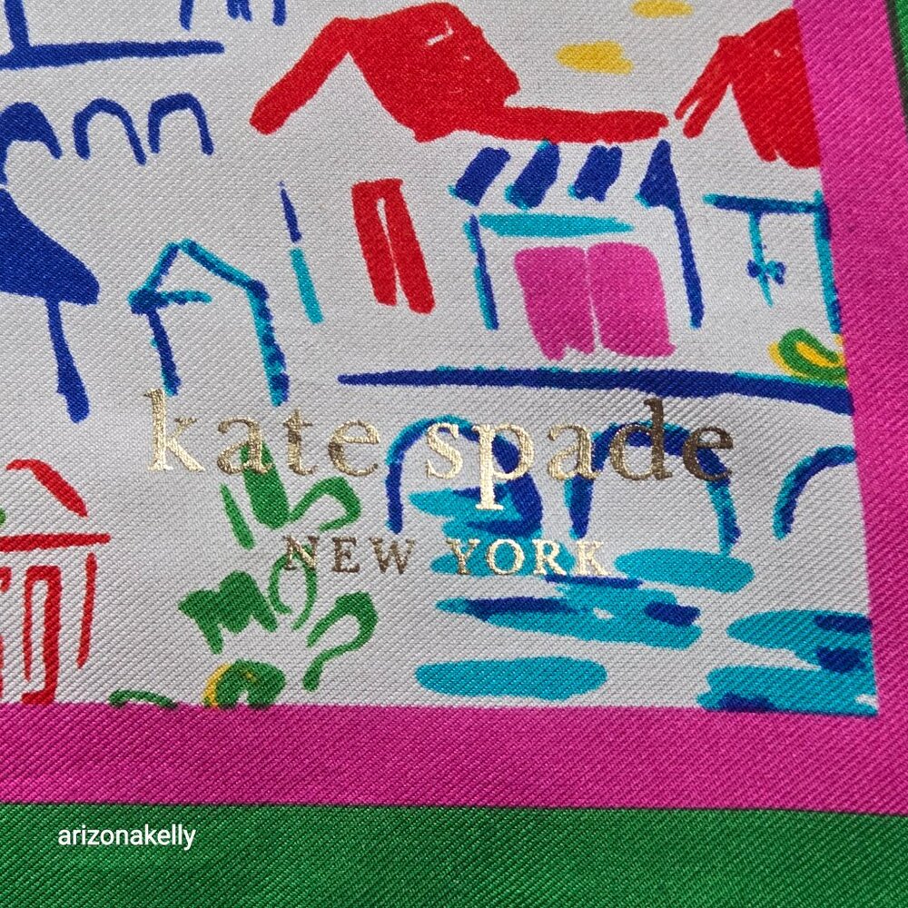 NWT Kate Spade Silk Scarf "Coastal Vacation" - Picture 4 of 6